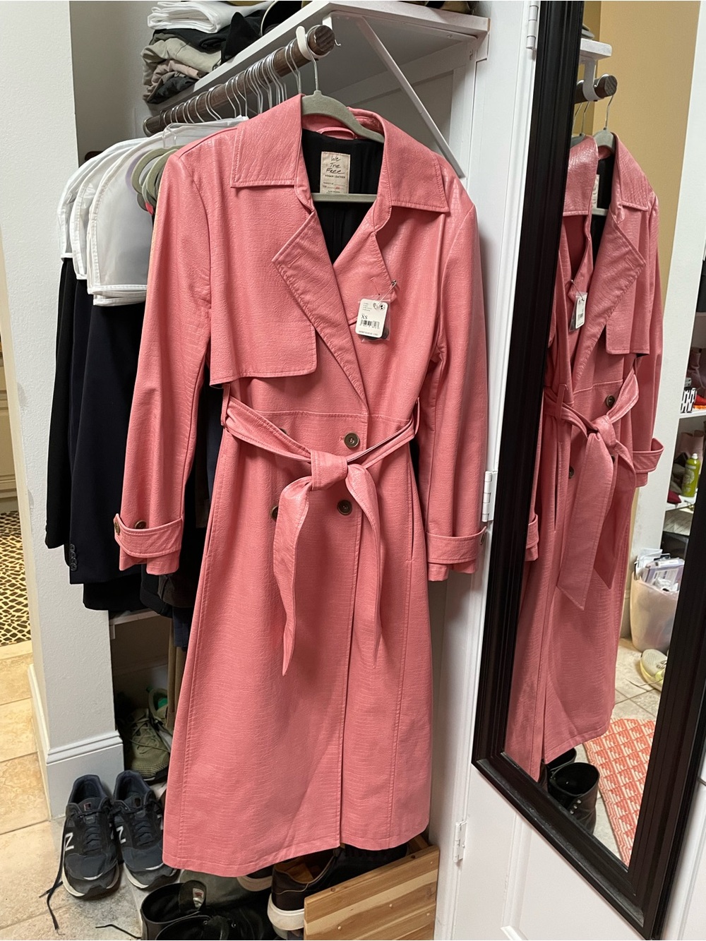 We The Free Pink Vegan Leather Jacket